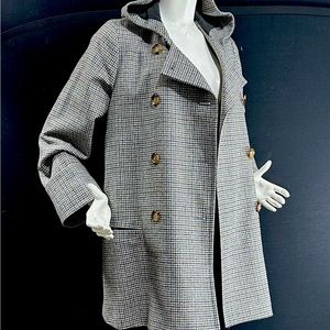 APC wool lightweight hooded car coat / jacket size Large